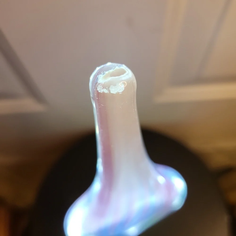 Art Glass Teardrop Sculpture Vintage 10 5/8